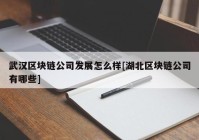 武汉区块链公司发展怎么样[湖北区块链公司有哪些]